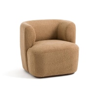 Кресло Из ткани букле Nidou единый размер каштановый LA REDOUTE INTERIEURS  фото, kupilegko.ru